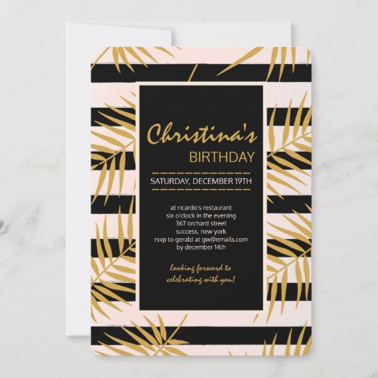 ゴールデンパームス招待状 招待状 (正面)