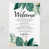 ゴールデンパーム招待状 ウェルカムレター 結婚式招待 プログラム (正面)