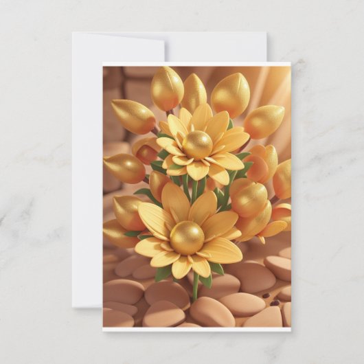 ゴールデンパールフラワー 招待状 (正面)