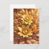 ゴールデンパールフラワー 招待状 (正面/裏面)