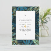 ゴールデンパ葉ームズエキゾチック結婚トロピカル 招待状 (スタンド正面)