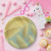 ゴールデンパ葉ームパタグラデーションーン ペーパープレート (パーティー)