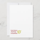 ゴールデンヒビスカス メレカリキマカのグリーティングカード ノートカード (裏面)