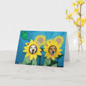ゴールデンヒマワリおめでとう カード (黄色い花)