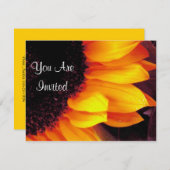 ゴールデンヒマワリフローラフラワーユア招待されーズ 招待状 (正面/裏面)