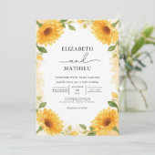 ゴールデンヒマワリ植物体結婚枠 招待状 (スタンド正面)