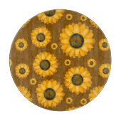ゴールデンヒマワリ模様 カッティングボード (正面)
