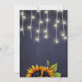 ゴールデンヒマワリ素朴なライト卒業パーティー 招待状 (裏面)