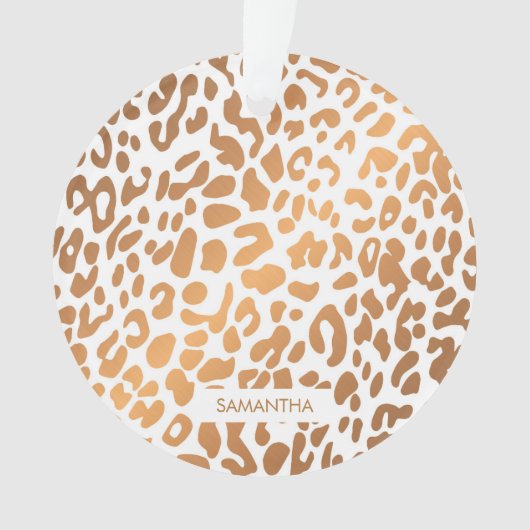 ゴールデンヒョウ柄 オーナメント (正面)