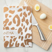 ゴールデンヒョウ柄 キッチンタオル (四つ折り)