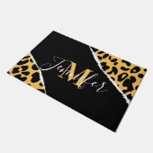 ゴールデンヒョウ柄 ドアマット (アングル)