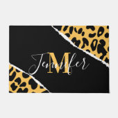 ゴールデンヒョウ柄 ドアマット (正面)