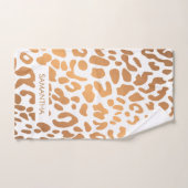 ゴールデンヒョウ柄 バスタオルセット (ハンドタオル)