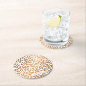 ゴールデンヒョウ柄 ラウンドペーパーコースター (インサイチュ)