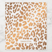 ゴールデンヒョウ柄 ワインラベル (シングルラベル)