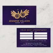 ゴールデンヒーリングハンドエナジーススパイラルON VIOLET 名刺 (正面/裏面)