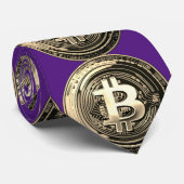 ゴールデンビットコインのネックタイ ネクタイ (ロール)