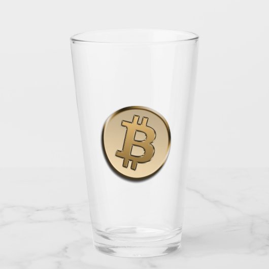 ゴールデンビットコイン グラスカップ タンブラーグラス (正面)