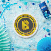 ゴールデンビットコイン ペーパープレート (パーティー)