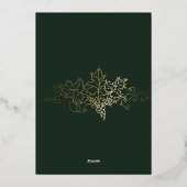 ゴールデンビネヤードグ実在リーニングフォイル結婚ズ 箔招待状 (裏面)