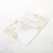 ゴールデンビネヤードホイ実在ホイル結婚ズ 箔招待状 (回転した状態)