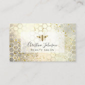 ゴールデンビーのロゴフェイクをグリッターの水彩 名刺 (正面)