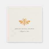 ゴールデンビーウォーターカラーブライダルシャワー スタンダードカクテルナプキン (正面)