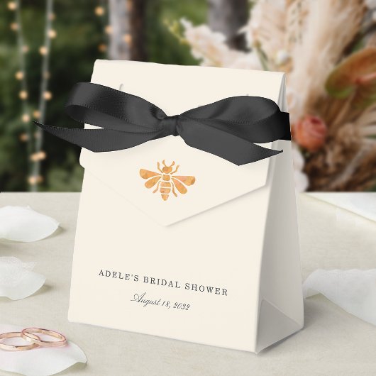 ゴールデンビーウォーターカラーブライダルシャワー フェイバーボックス