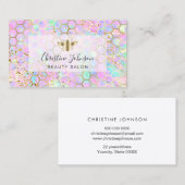 ゴールデンビーオンフェイクグリッターパステルハニカム 名刺 (正面/裏面)