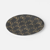 ゴールデンビーオンブラックパーティー ペーパープレート (アングル)