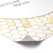ゴールデンビーシャワーカスタム文字標識 ポスター (角)