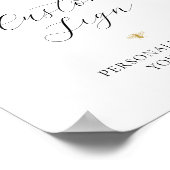 ゴールデンビーシャワーカスタム文字標識 ポスター (角)