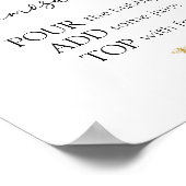 ゴールデンビーシャワーミモザバーサイン ポスター (角)