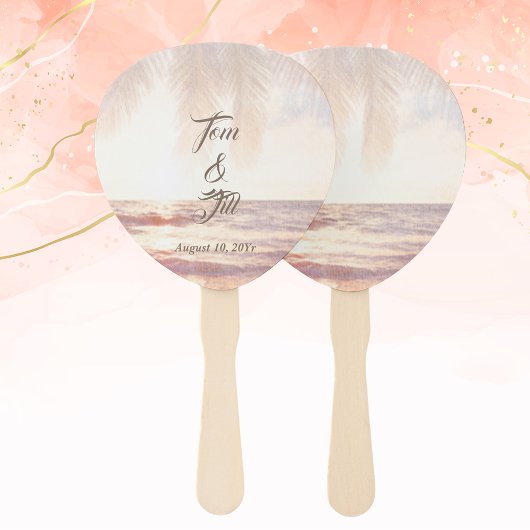 ゴールデンビーチウォーター結婚カラー ハンドファン