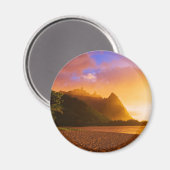 ゴールデンビーチサンセット,ハワイ マグネット (正面/裏面)