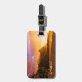 ゴールデンビーチサンセット，ハワイ ラゲッジタグ (正面縦)