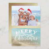 ゴールデンビーチトロピカルフォトクリスマスカード シーズンカード (正面/裏面)