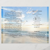 ゴールデンビーチ葬儀プログラムテンプレート (裏面)