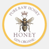 ゴールデンビーハニーラベル ラウンドシール (正面)