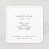 ゴールデンビーバラフローラローレル スクエア名刺 (裏面)