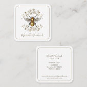 ゴールデンビーバラフローラローレル スクエア名刺 (正面/裏面)