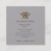 ゴールデンビーファームズハニープロダクツクラフト スクエア名刺 (裏面)