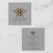ゴールデンビーファームズハニープロダクツクラフト スクエア名刺 (正面/裏面)