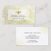 ゴールデンビーフェイクオングリッターハニカム 名刺 (正面/裏面)