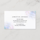 ゴールデンビーフェイクオングリッターブルーウォーター色 名刺 (裏面)