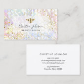 ゴールデンビーフェイクオングリッター水カラー抽象芸術 名刺 (正面/裏面)