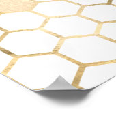 ゴールデンビーモダンベイビーシャワー歓迎ポスター ポスター (角)