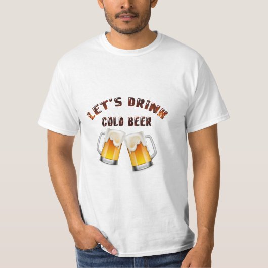 ゴールデンビールのTシャツを飲もう Tシャツ (正面)
