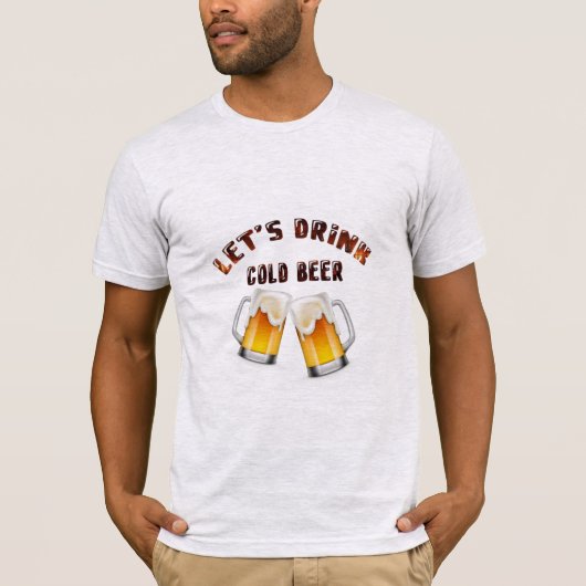 ゴールデンビールのTシャツを飲もう Tシャツ (正面)