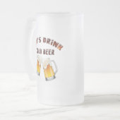 ゴールデンビールを飲もう フロストグラスビールジョッキ (正面左)